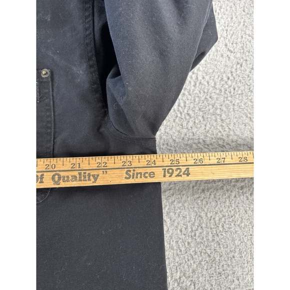 Wrangler Blanket Lined Jacket Mens Large Distressed Black Workwear - Picture 5 of 16